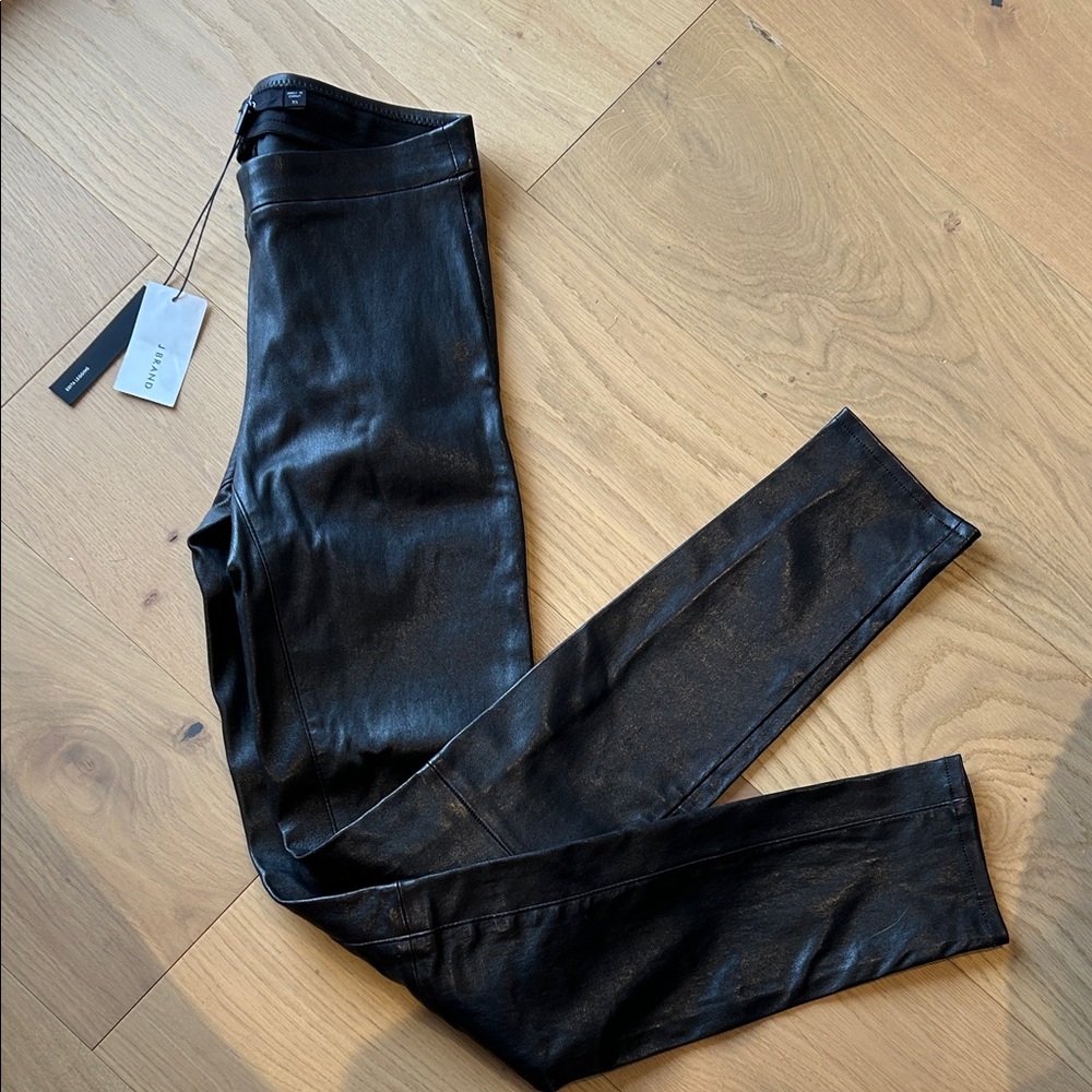 J Brand Edita Genuine Leather Black Leggings